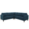 Empress 3 Piece Upholstered Fabric Sectional Sofa Set / EEI-1417