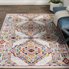 Entourage Khalida Distressed Vintage Floral Lattice 5x8 Area Rug / R-1169-58