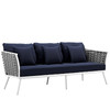 Stance 4 Piece Outdoor Patio Aluminum Sectional Sofa Set / EEI-3167