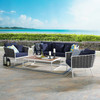 Stance 4 Piece Outdoor Patio Aluminum Sectional Sofa Set / EEI-3167