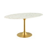 Lippa 60" Oval Artificial Marble Dining Table / EEI-3236