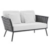 Stance 6 Piece Outdoor Patio Aluminum Sectional Sofa Set / EEI-3159