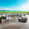 Stance 6 Piece Outdoor Patio Aluminum Sectional Sofa Set / EEI-3159