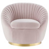 Whirr Tufted Performance Velvet Swivel Chair / EEI-5002