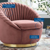 Whirr Tufted Performance Velvet Swivel Chair / EEI-5002
