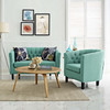 Prospect 2 Piece Upholstered Fabric Loveseat and Armchair Set / EEI-3148