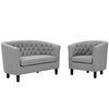 Prospect 2 Piece Upholstered Fabric Loveseat and Armchair Set / EEI-3148