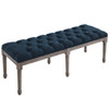 Province French Vintage Upholstered Fabric Bench / EEI-3368