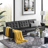 Loft Tufted Vegan Leather Sofa / EEI-3385
