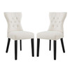 Silhouette Dining Side Chairs Upholstered Fabric Set of 2 / EEI-3327