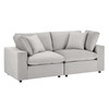 Commix Down Filled Overstuffed Performance Velvet Loveseat / EEI-4816