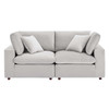 Commix Down Filled Overstuffed Performance Velvet Loveseat / EEI-4816