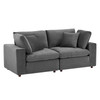 Commix Down Filled Overstuffed Performance Velvet Loveseat / EEI-4816