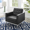 Loft Tufted Vegan Leather Armchair / EEI-3391