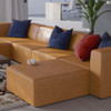 Mingle 4-Piece Vegan Leather Sofa and 2 Ottomans Set / EEI-4794
