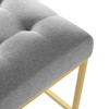 Privy Gold Stainless Steel Upholstered Fabric Bar Stool / EEI-3855