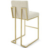 Privy Gold Stainless Steel Upholstered Fabric Bar Stool / EEI-3855