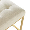 Privy Gold Stainless Steel Upholstered Fabric Bar Stool / EEI-3855