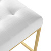 Privy Gold Stainless Steel Upholstered Fabric Bar Stool / EEI-3855