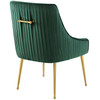 Discern Pleated Back Upholstered Performance Velvet Dining Chair / EEI-3509