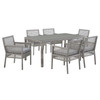 Aura 7 Piece Outdoor Patio Wicker Rattan Set / EEI-3560