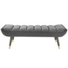 Guess Channel Tufted Performance Velvet Accent Bench / EEI-3484