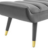 Guess Channel Tufted Performance Velvet Accent Bench / EEI-3484