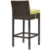 Conduit Bar Stool Outdoor Patio Wicker Rattan Set of 4 / EEI-3601