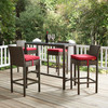 Conduit Bar Stool Outdoor Patio Wicker Rattan Set of 4 / EEI-3601