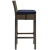 Conduit Bar Stool Outdoor Patio Wicker Rattan Set of 4 / EEI-3601