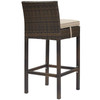 Conduit Bar Stool Outdoor Patio Wicker Rattan Set of 4 / EEI-3601