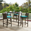 Conduit Bar Stool Outdoor Patio Wicker Rattan Set of 4 / EEI-3601