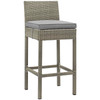 Conduit Bar Stool Outdoor Patio Wicker Rattan Set of 2 / EEI-3604