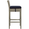 Conduit Bar Stool Outdoor Patio Wicker Rattan Set of 2 / EEI-3604