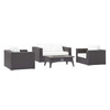 Convene 4 Piece Set Outdoor Patio with Fire Pit / EEI-3725