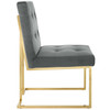 Privy Gold Stainless Steel Performance Velvet Dining Chair / EEI-3744