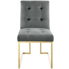 Privy Gold Stainless Steel Performance Velvet Dining Chair / EEI-3744