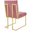 Privy Gold Stainless Steel Performance Velvet Dining Chair / EEI-3744