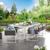 Stance 9 Piece Outdoor Patio Aluminum Dining Set / EEI-3186