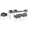 Stance 7 Piece Outdoor Patio Aluminum Dining Set / EEI-3185