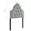 Sovereign Twin Upholstered Fabric Headboard / MOD-5168