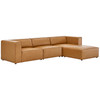 Mingle Vegan Leather Sofa and Ottoman Set / EEI-4790
