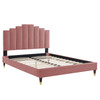 Elise Twin Performance Velvet Platform Bed / MOD-6873
