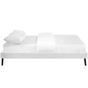 Loryn King Vinyl Bed Frame with Round Splayed Legs / MOD-5892