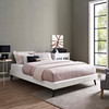 Loryn King Vinyl Bed Frame with Round Splayed Legs / MOD-5892