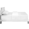 Corene Full Vinyl Platform Bed with Squared Tapered Legs / MOD-5952