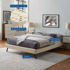 Loryn Full Fabric Bed Frame with Round Splayed Legs / MOD-5889