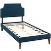 Corene Twin Fabric Platform Bed with Squared Tapered Legs / MOD-5951