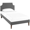 Corene Twin Fabric Platform Bed with Squared Tapered Legs / MOD-5951