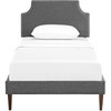 Corene Twin Fabric Platform Bed with Squared Tapered Legs / MOD-5951